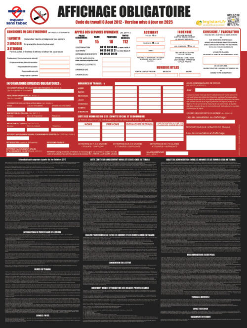 Panneau Affichage Obligatoire Entreprise